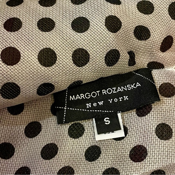 Margot Rozanska NY Sheer Polka Dot Architectural Blouse Jacket, size Small - Picture 12 of 12
